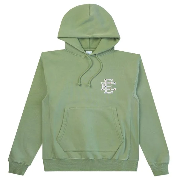 Eric Emanuel Green Studded EE Basic Hoodie