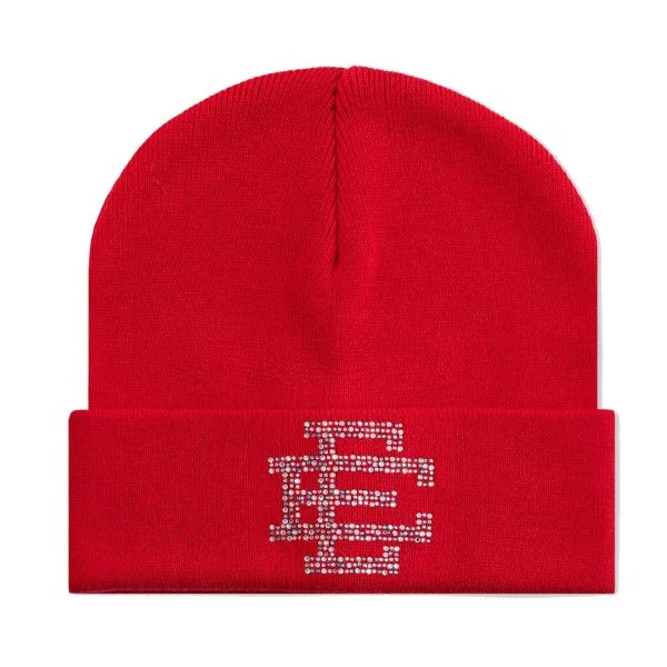 Eric Emanuel Red EE Swarovski Beanie