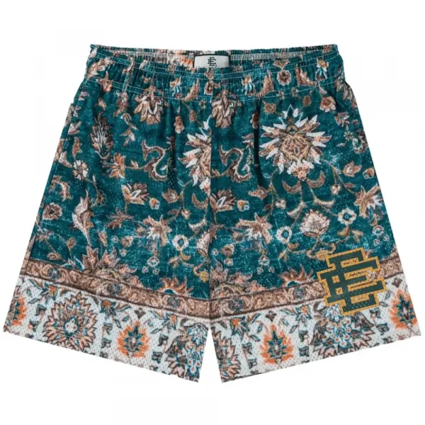 EE Basic Rug Print Short Green/White